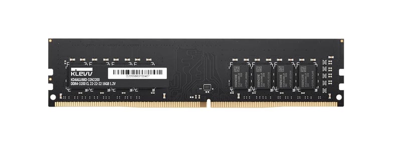 klevv ذاكرة رام كليف DDR4 16GB (1x16GB) 3200MHz CL22 1.2V UDIMM لسطح المكتب بشريحة SK Hynix (KD4AGUA80-32N220A) - Image 1