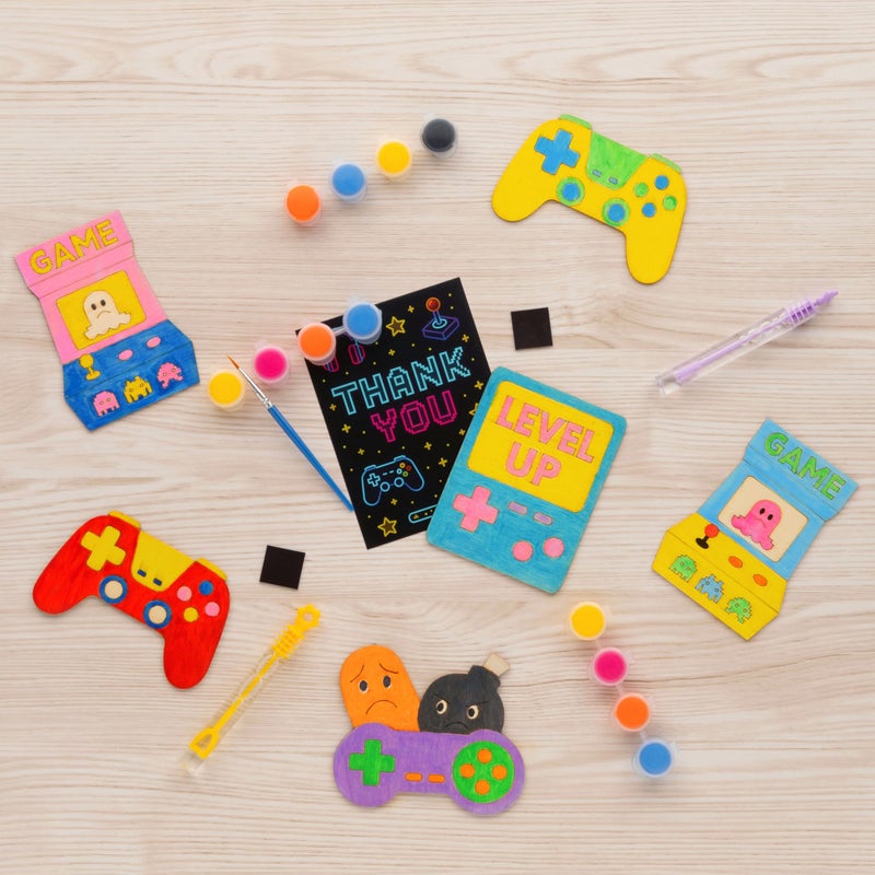 GOGREENWOVEN Video Game Party Favors - 12 PCS Gamer Birthday Party Supplies - Gaming Bubbles & Paint Crafts - Game On Birthday Decorations Goodie Bags Gifts Prizes - Image 2