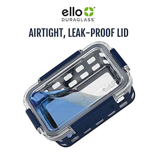 Ello Duraglass 3.4 Cup Meal Prep Sets 6Pc, 3 Pack Set- Glass Food Storage Container with Silicone Sleeve and Airtight BPA-Free Plastic Lids, Dishwasher, Microwave, and Freezer Safe, Berry - Image 5