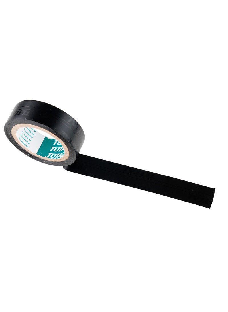 TOTAL TOTAL PVC Electrical Insulating Tape, 18mm x 9.15m, Black, 0.13mm Thickness, Pack of 10  - Image 3