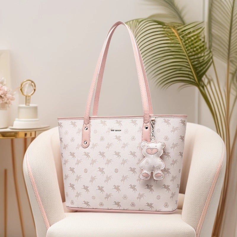 [Same Style As Zhao Zhaoyi] Pegasus Underarm Tote Bag, High-End Commuter Handbag, Large Tote Bag For College Students, Crossbody Bag - Image 2