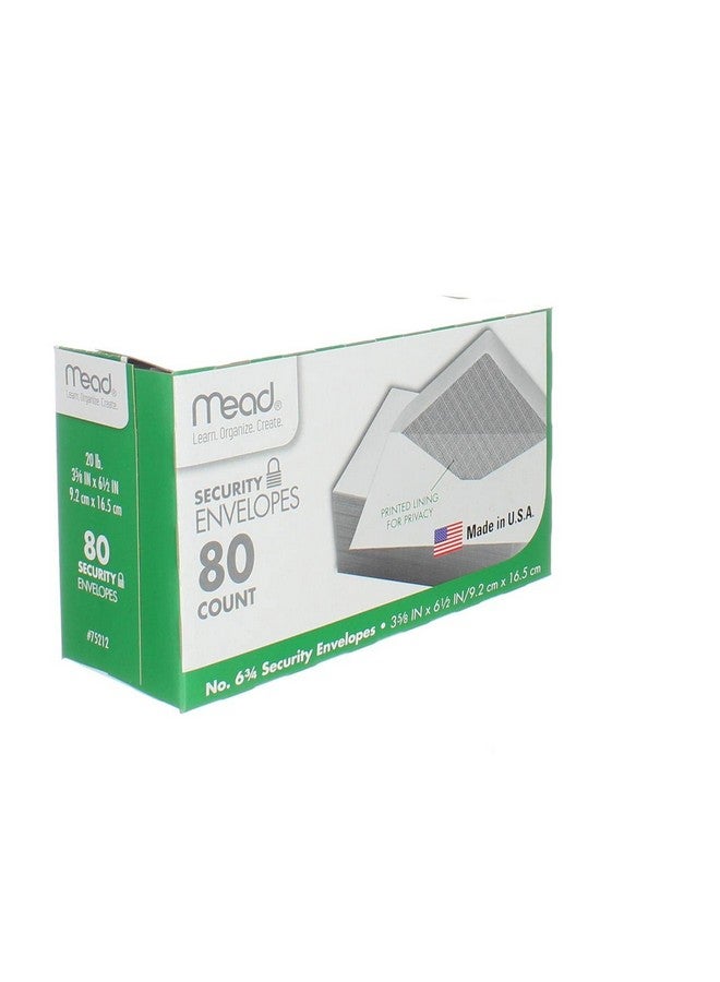 ميد #6-3/4 مظاريف، بطانة مطبوعة آمنة للخصوصية، إغلاق لاصق، 3-5/8" × 6-1/2"، ورق متعدد الأغراض 20 رطلاً، أبيض، 80 لكل علبة (75212) - Image 5