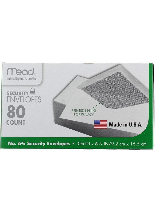 ميد #6-3/4 مظاريف، بطانة مطبوعة آمنة للخصوصية، إغلاق لاصق، 3-5/8" × 6-1/2"، ورق متعدد الأغراض 20 رطلاً، أبيض، 80 لكل علبة (75212) - Image 2