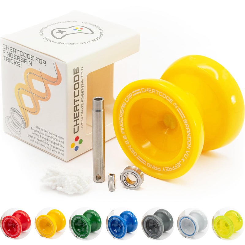 Cheatcode Yoyo by Brandon Vu Master Fingerspin Tricks Responsive Unresponsive Yoyo for Kids Teens Adults Great Yo Yo for Beginners Extra Professional Ball Bearing Kit Included Offset - Image 2
