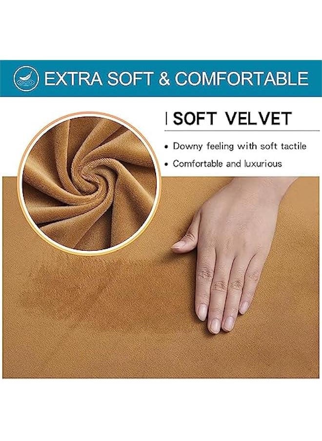 Dining Chair Slipcovers, Velvet Dining Room Chair Cover Set of 6, Stretch Velvet Fabric Chair Slipcover Removable Washable Chair Protector for Home, Restaurant, Banquet - (6 Pack, Camel) - pzsku/ZD0DFD4BAEEEA514D8AA8Z/45/_/1723623604/449a9f2a-0e9b-41cf-8b08-899d559c1912