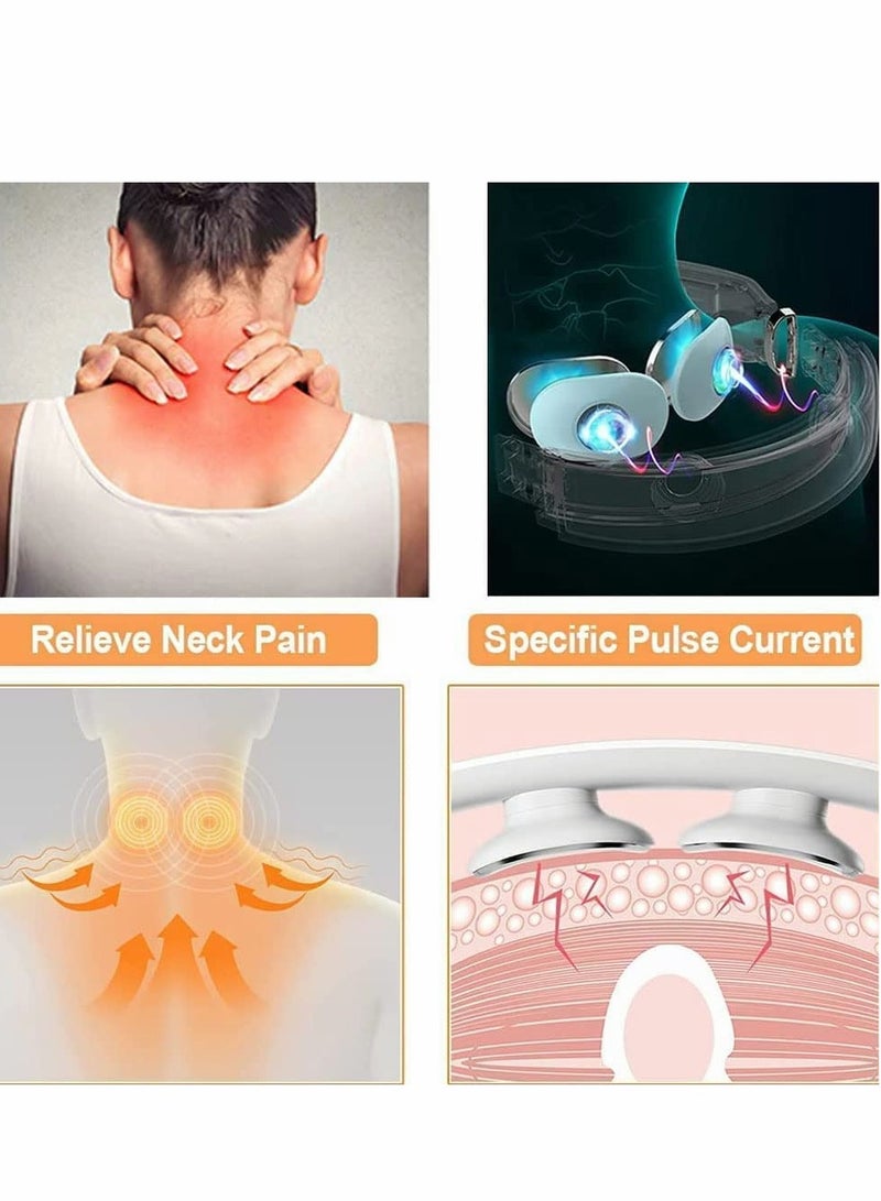 2022 Neck Massager with EMS & Heat - 12 Modes for Pain Relief & Lymphatic Drainage, Intelligent Electric Pulse Device - Image 4