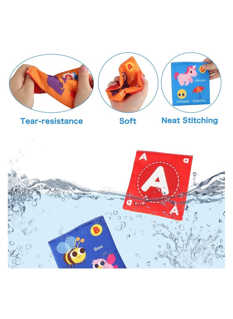 Baby Soft Alphabet Cards Toys, Washable Soft Letter Early Educational Toys, 26Pcs ABC Learning Flash ABC Number Cards for Babies Infants Toddlers Boys and Girls 0 1 2 3 Years Old (Letter with box)