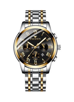 FNGEEN Roman Numeral Stainless Steel Luminous Quartz Couple Watch For Men & Women  4006  - Image 2