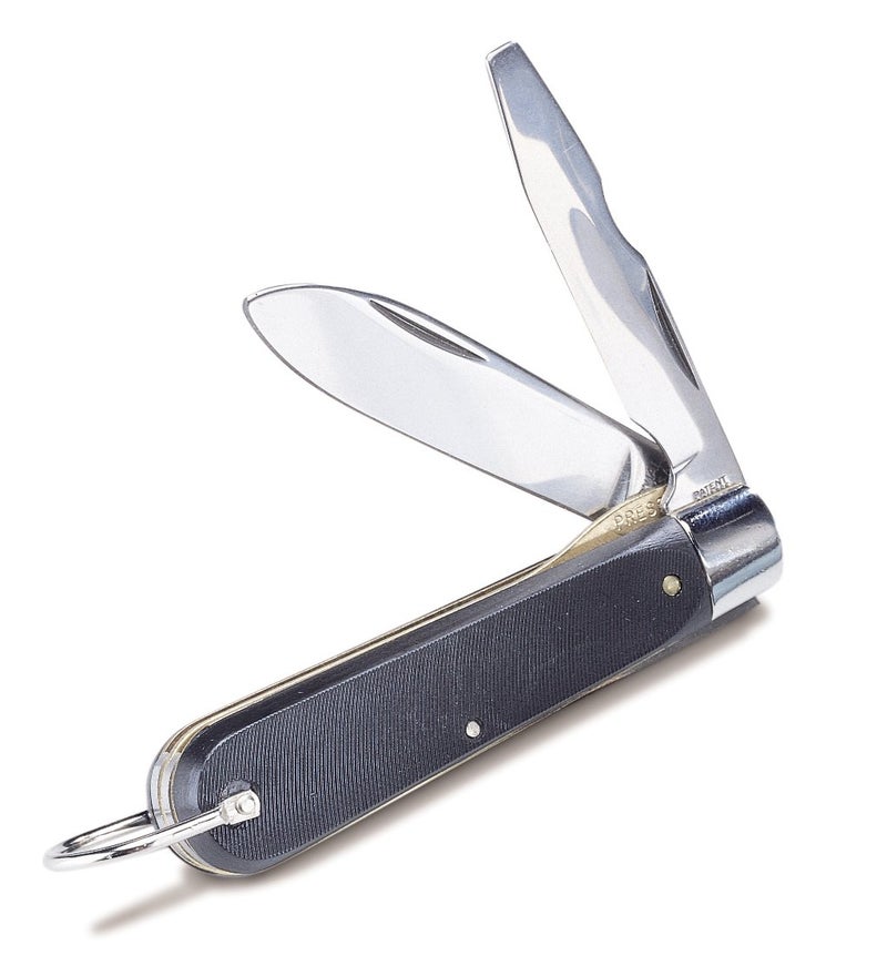 Gardner Bender KF-200 Electricians Knife, Straight 2 Blade / Flat Screwdriver Blade, brass - Image 5