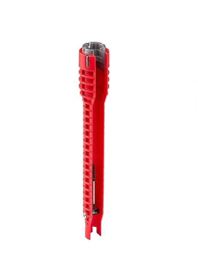 bosig® Multifunctional Tap Key Tool, Multi-Purpose Tap Wrench, Plumbers Wrench for Sink, Red, Suitable for Toilet, Sink, Water Line - Image 1