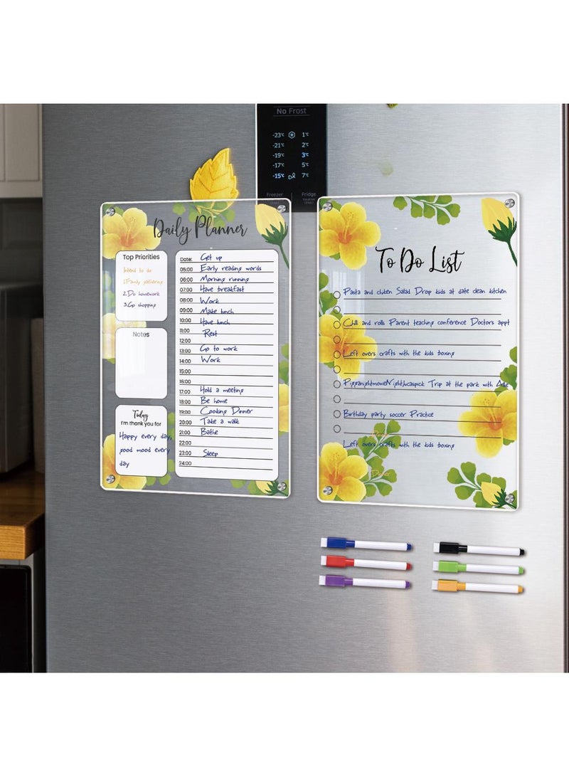 Magnetic Transparent Acrylic Week Plan Memo Message Board Erasable Magnetic Refrigerator Sticker - Image 5