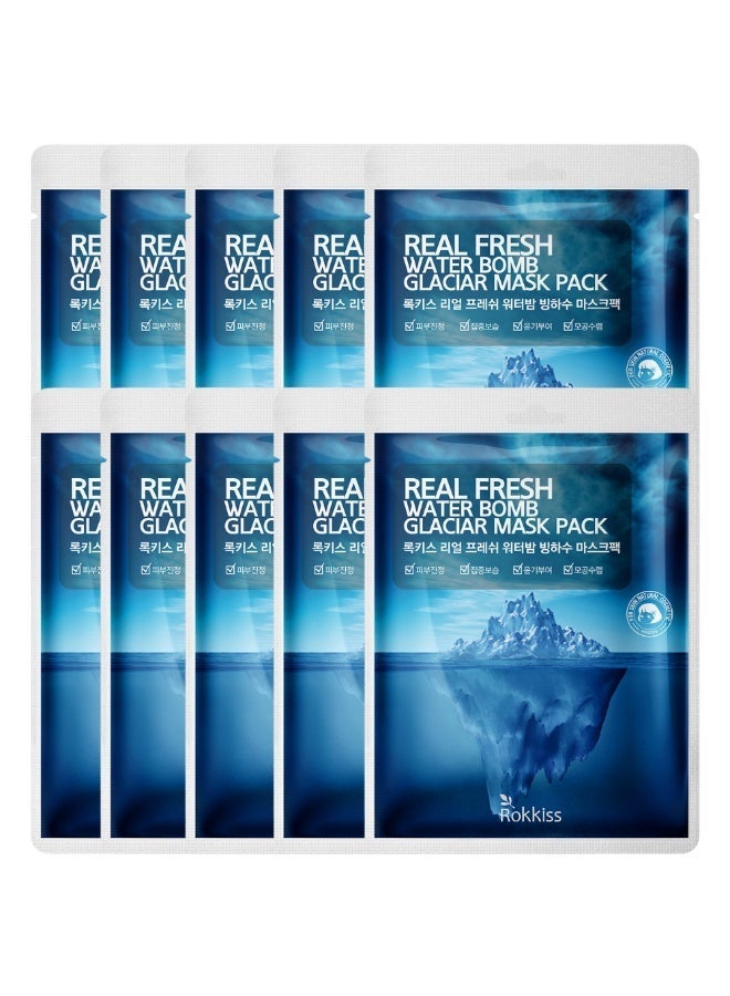 ROKKISS 20 Sheets Real Fresh Collagen & Deep Hydration Korean Face Mask Bundle, Natural Cosmetic, Soothing&Moisturizing - Image 3