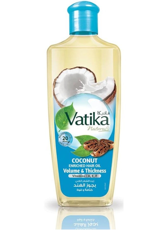 VATIKA Naturals Coconut Enriched Hair Oil Coconut, Castor & Henna 200 ml 