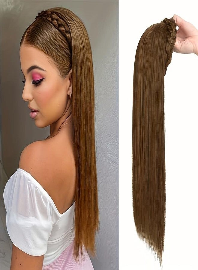 Chanderkash Hair Extension Artificial Long Straight Hair Band for Women and Girls 30-Inch Clip-In Synthetic Hair Lightweight and Natural Look Perfect for, Parties, and Special Occasions - Image 4