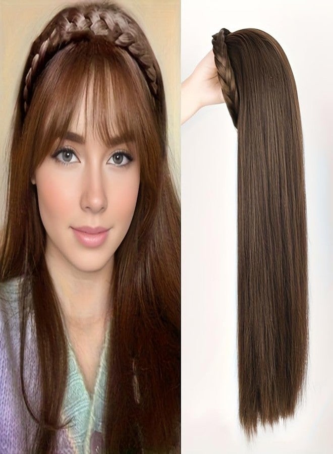 Chanderkash Hair Extension Artificial Long Straight Hair Band for Women and Girls 30-Inch Clip-In Synthetic Hair Lightweight and Natural Look Perfect for, Parties, and Special Occasions - Image 1