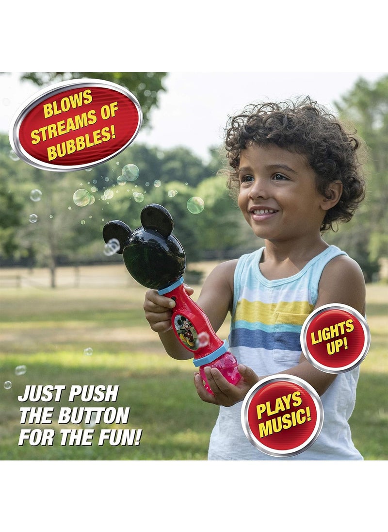 null - Mickey Mouse Light And Sound Musical Bubble Wand Includes Bubble Solution - Image 1