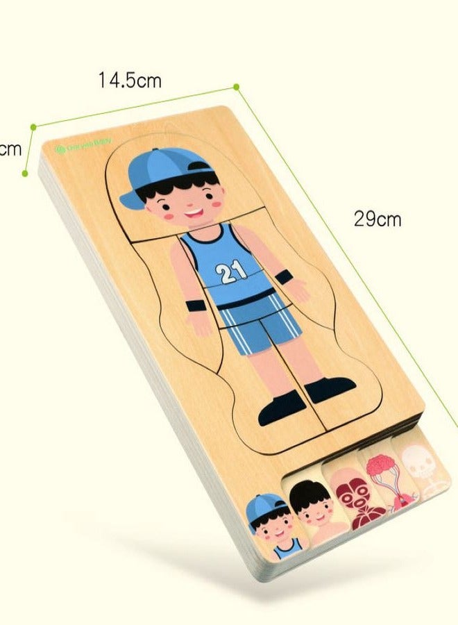Multi-layer  Human Body Puzzle - Boy - Image 2