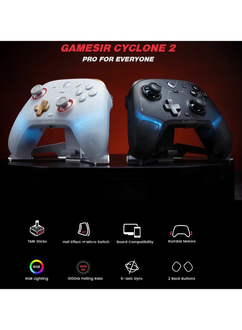 General Professional Wireless Gamepad Cyclone 2 Game Controller for PC Steam Switch Android iOS with RGB Lamp Wireless Audio Hall Linear Trigger and Micro Trigger Switch Six-Axis Gyroscope  - Image 4