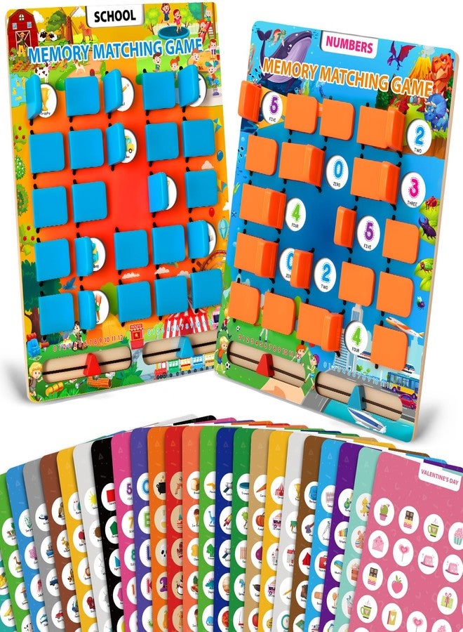 Hodurgyi 2 Pack Matching Memory Game for Kids Age 3 4 5 6 7 8 Years Old, Travel Toy for Toddlers Boys Girls, Road Trip Travel Essentials for Kids, Airplane/Car/Camping Activity, Ideal Christmas, Birthday Gifts - Image 1