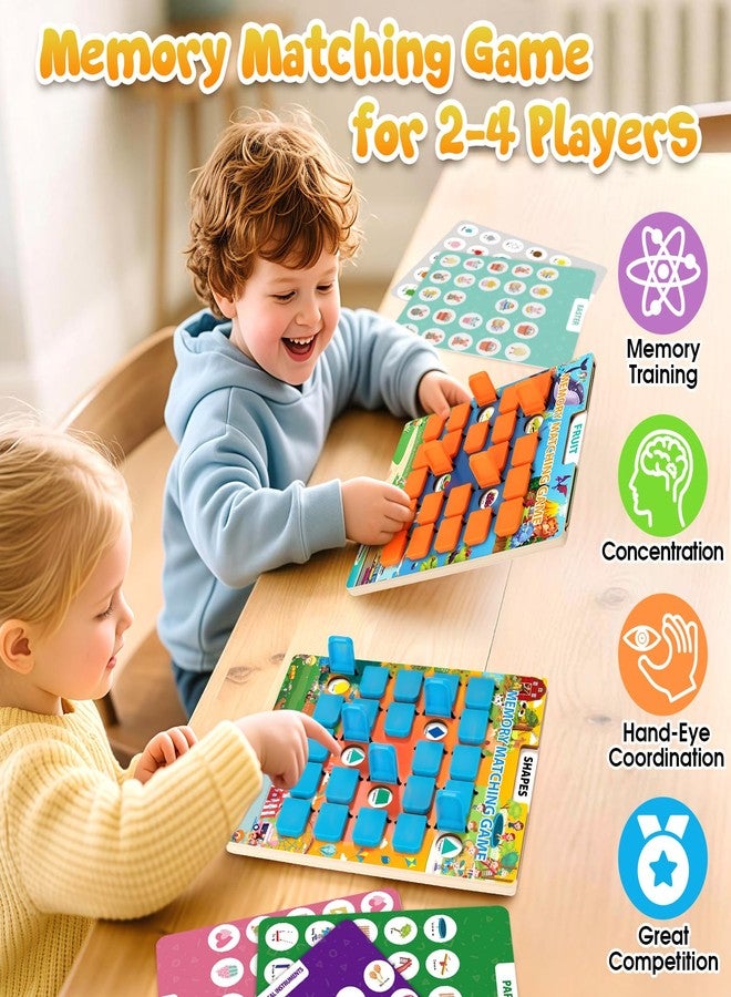 Hodurgyi 2 Pack Matching Memory Game for Kids Age 3 4 5 6 7 8 Years Old, Travel Toy for Toddlers Boys Girls, Road Trip Travel Essentials for Kids, Airplane/Car/Camping Activity, Ideal Christmas, Birthday Gifts - Image 3