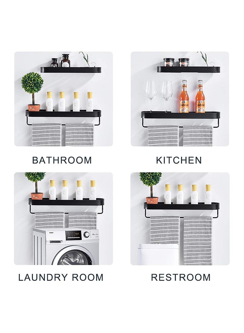 SYOSI 2 Pcs Shower Caddy Organizer Wall Mounted Shower Shelf, Bathroom Shelf Storage No Drilling Rustproof Shower Shelf for Toilet Kitchen Counter Balcony Washbasin - Image 5