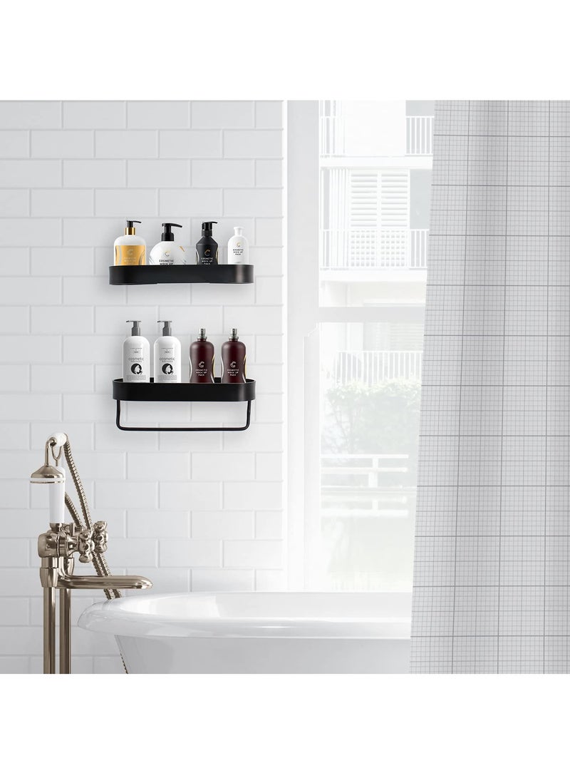 SYOSI 2 Pcs Shower Caddy Organizer Wall Mounted Shower Shelf, Bathroom Shelf Storage No Drilling Rustproof Shower Shelf for Toilet Kitchen Counter Balcony Washbasin - Image 2