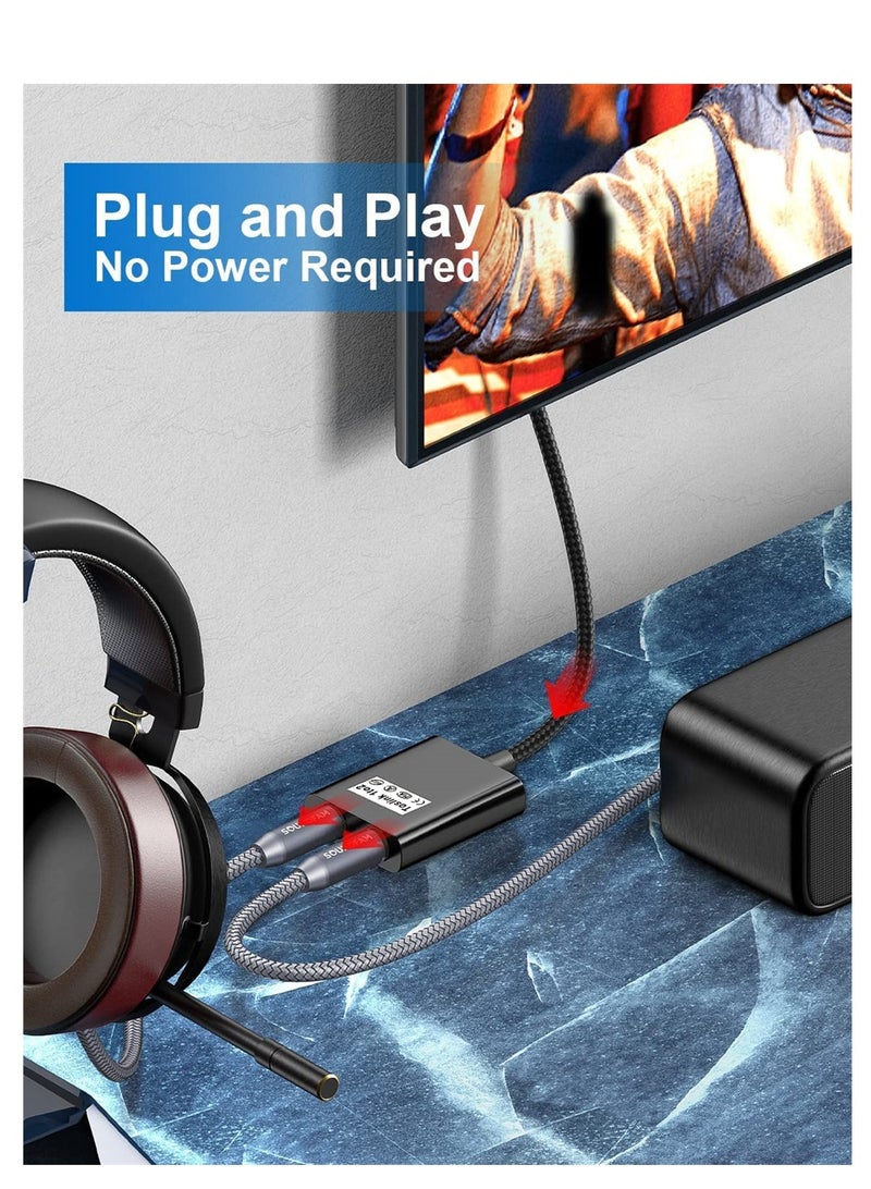 KASTWAVE Optical Cable Splitter, 1 In 2 Out Toslink Splitter Digital Optical Audio Cable Splitter for Soundbar to TV, Black, 1Pcs - Image 5