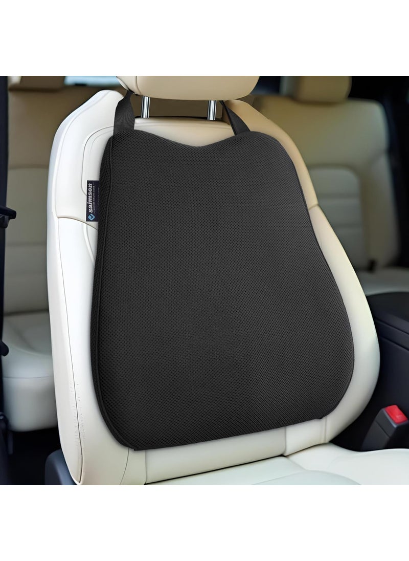 saimson saimson Memory Foam Car Seat Back Support Ergonomic Car Backrest Cushion Lumbar Support for Car Relieves Back Pain Enhances Comfort Spine Alignment for Long Drives  - Image 1