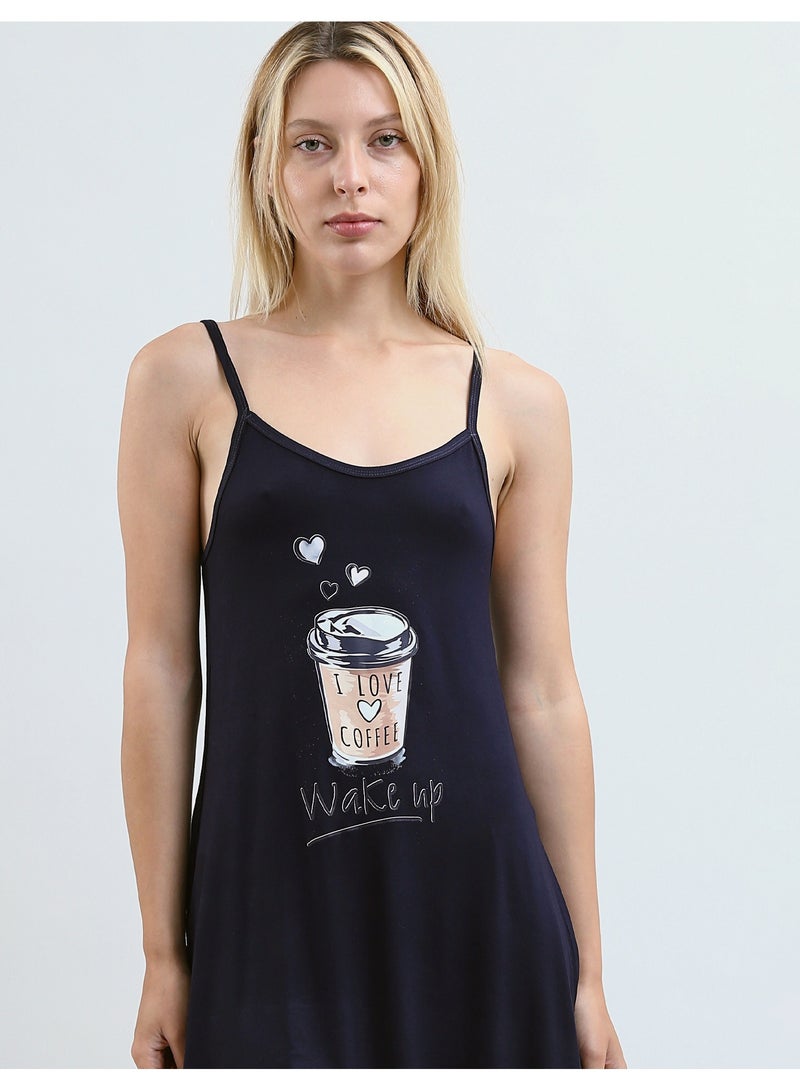 Mesery Mesery Sleep Shirt Thin Strap - Printed  - Image 4