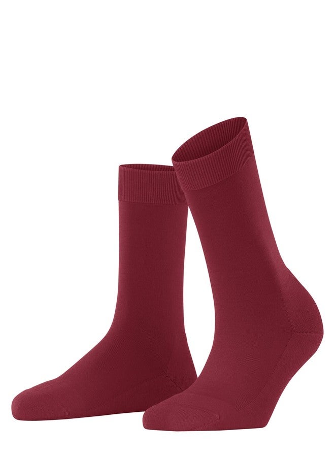 FALKE Women's Sensitive New York Socks, Wide Top, Skin-Friendly, Great for Diabetics, Breathable and Light, Lyocell, Red (Scarlet 8228), 5-7.5, 1 Pair - Image 1