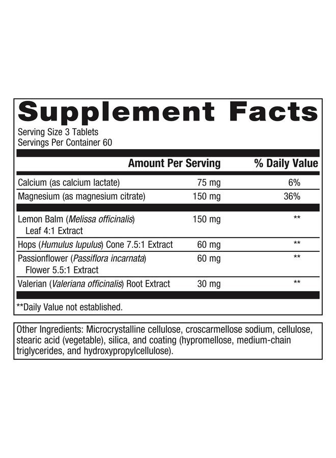 Metagenics MyoCalm Plus - with Passionflower, Valerian Root, Magnesium & Calcium - Non-GMO, Gluten-Free & Vegetarian - 60 Servings - 180 Tablets - Image 2