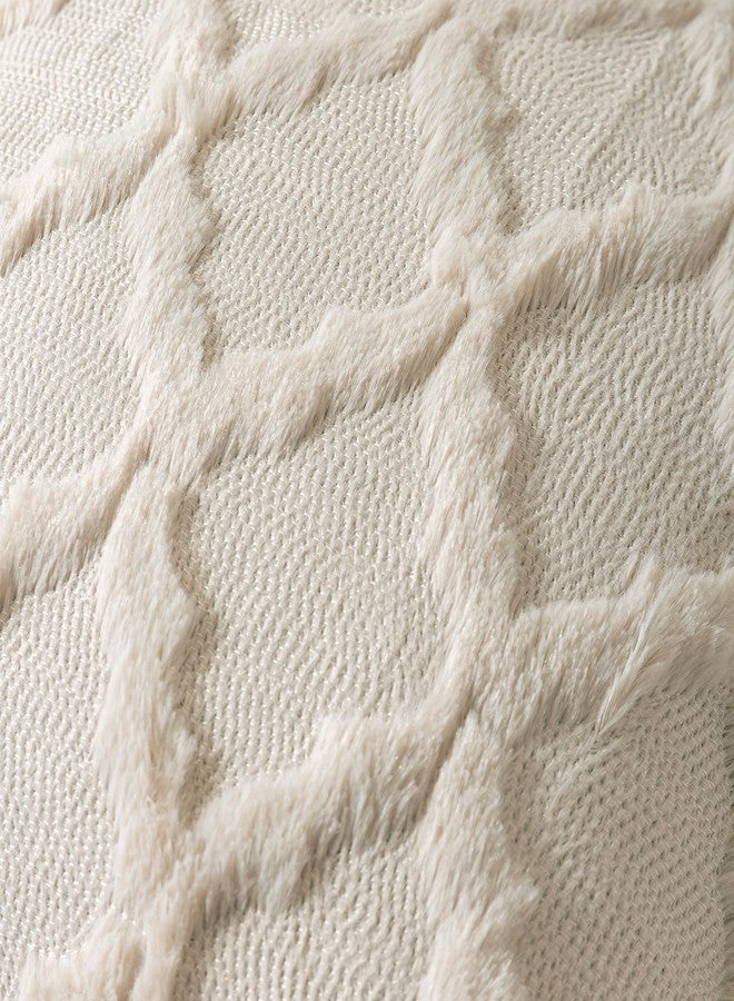 Cozoomy مجموعة كوزومي من غطاءي وسائد ديكور بوهيمي، مقاس 12×20 بوصة، أغطية وسائد ناعمة للسرير والأريكة وغرفة المعيشة، بيج - Image 3