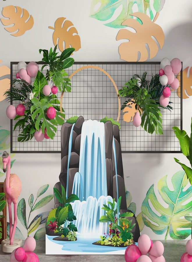 Novabright 47" H VBS 2026 Waterfall Cardboard Cutout Stand up Rainforest Falls Party Decoration Life Size Photo Props for VBS Sunday School Backdrop Background Religious Party Supplies - Image 4