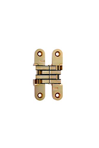 SOSS Hinge, Invisible, Satin Brass, 3 3/4 in - Image 5