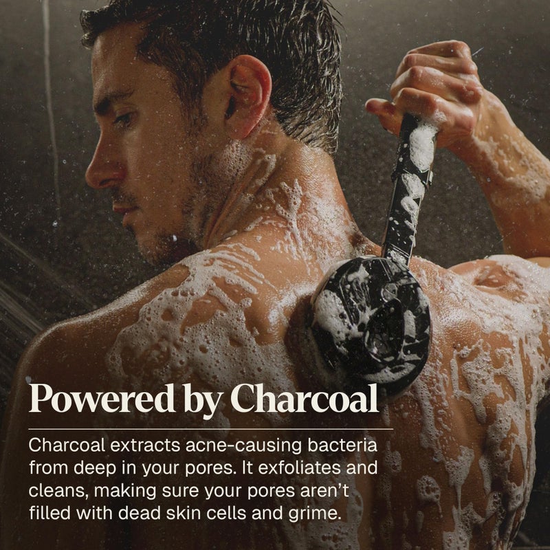 Black Wolf Charcoal Powder Face and Body Wash Bundle for Oily Skin, Deep Clean- 2pc Bundle- Charcoal Powder and Salicylic Acid Reduce Acne Breakouts and Cleanse Your Skin- Gift Set for Men - Image 5