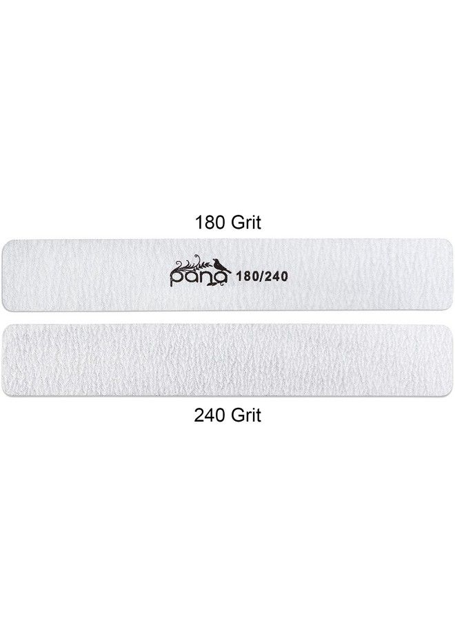 Pana 10Pcs Pana Jumbo Doublesided Emery Nail File For Manicure Pedicure Natural And Acrylic Nails Zebra (Grit 180240) - Image 4