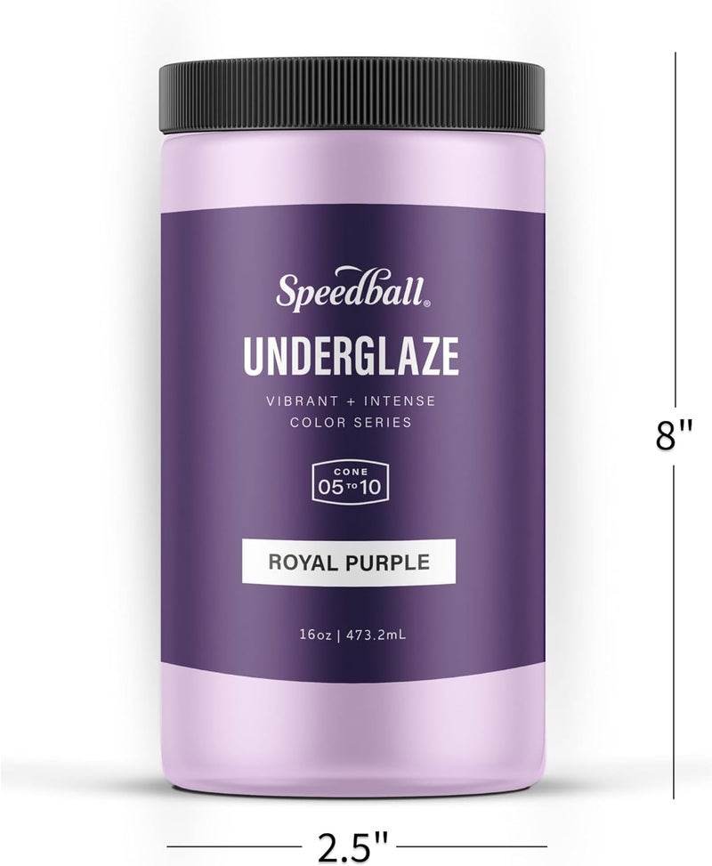 Speedball طلاء زجاجي تحت السطح، أصفر زعفران، 16 أونصة، صنع في الولايات المتحدة الأمريكية، طلاء خالي من الرصاص للفخار والسيراميك، نطاق حرق واسع مخروط 05-10، آمن للطعام - Image 4