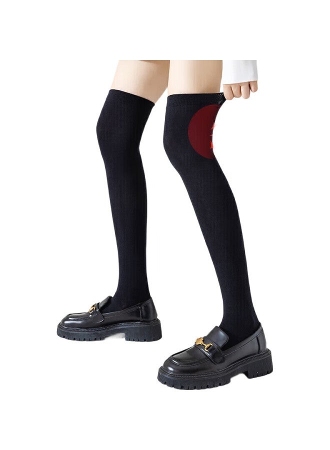 MIIOW Black Socks For Women, Mid-Calf Socks, Summer Jk Thigh-High Socks, Large Leg Socks, Mid-Calf Socks, Women'S Combination Pack - Image 3