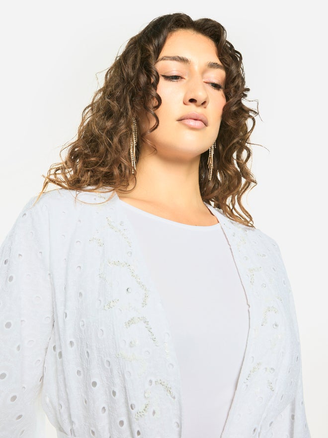 House of Moda Layered Overlay Relaxed Jalabiya - Image 5