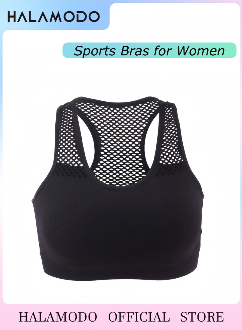 هالامودو حمالات صدر رياضية للنساء، حمالات صدر رياضية بمقاسات كبيرة، قمصان رياضية للنساء ذات دعم عالي