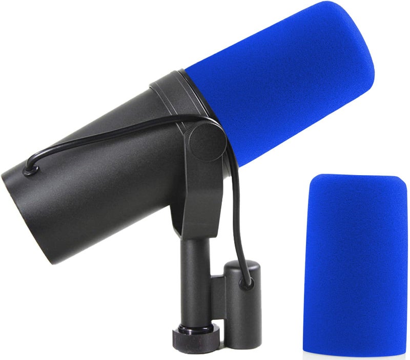 LEFXMOPHY SM7B Pop Filter for Shure SM7B SM7dB Vocal Microphone RK345 Replacement Windscreen,Blue Windsock Cover 1-Pack Wind Foam Cover - Image 2
