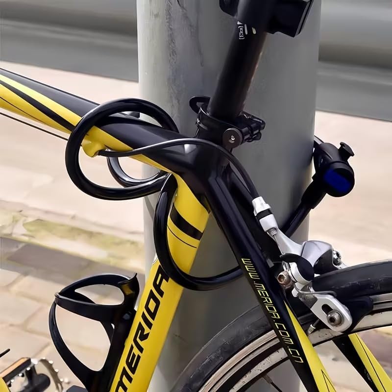 KAIDAA Heavy Duty Cycle Lock with 2 Keys | Bicycle Lock with Key for Maximum Security | 12mm Anti-Theft Steel Cable Lock for Cycle, Bike & Scooter | Weatherproof 4ft [1mtr] Lock for Cycle & Bicycle - Image 3