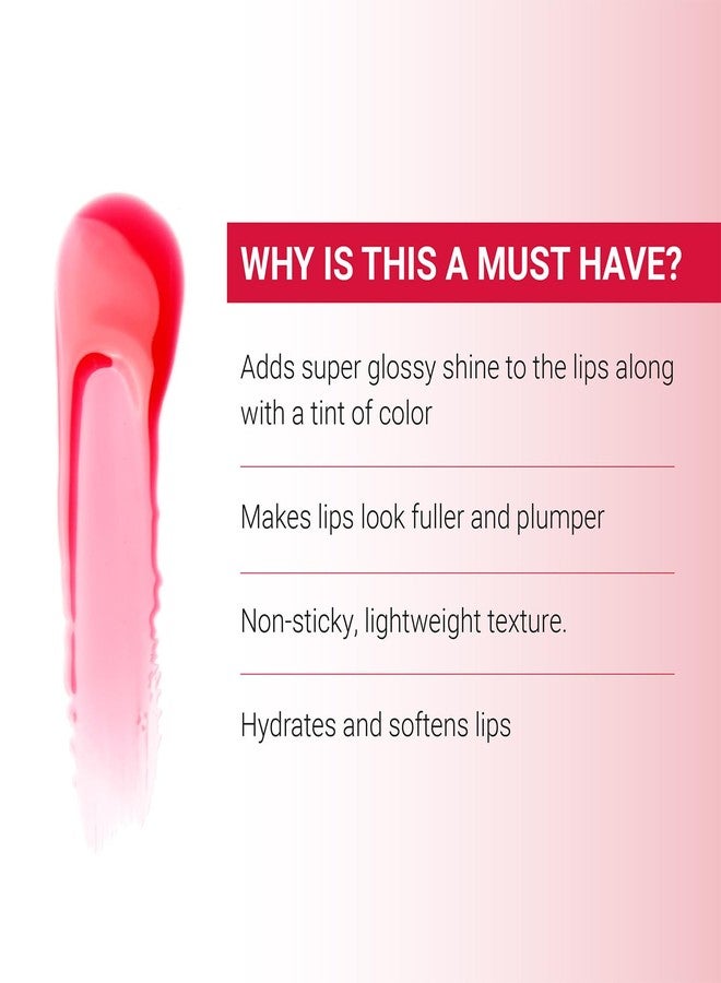 Iba Must Have High Shine Lip Oil with Vitamin C for Making Lips Brighter and Pinker | Long-Lasting Nourishment and Hydration | Soft and Natural Lips | Shade - 01 Raspberry Twist, 2.6ml - Image 2