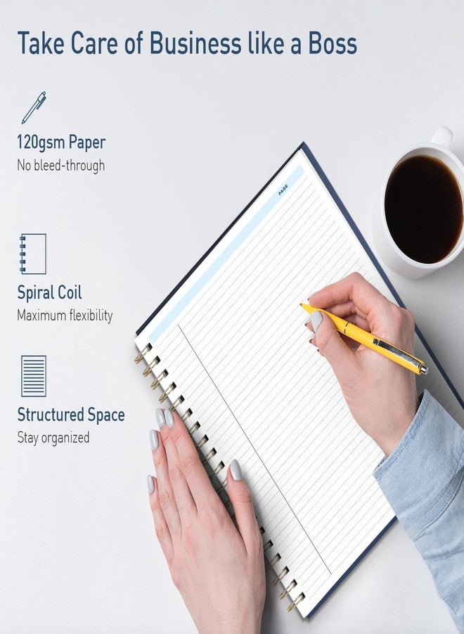 Sweetzer & Orange S&O Undated Daily Planner for Organization, Spiral Logbook with Hourly Schedule, Everyday Workbook Undated Diary- Routine To Do List Journal, Work Calendar Organizer Notebook, 200 Pages, 9” x 10.75” - Image 3
