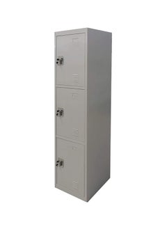 3 Doors Locker Steel Metal Storage Cabinet With Keys For Home Office School And Private Room