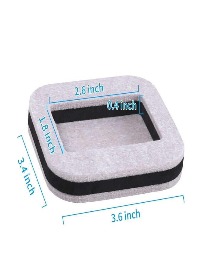 Ezprotekt Felt Caster Cups for Hardwood Floors, Felt Pads Bottom Furniture Caster Cups, Furniture Coasters Caster Cups Furniture Pads for Hardwood Floors Prevents Scratches, 12 Pack (Large, Beige) - Image 2
