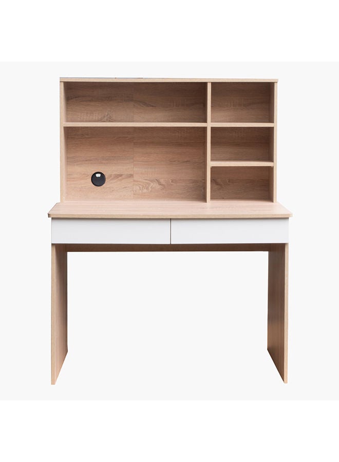 Home Box Alford Patara Twin Drawer Study Desk With Hutch 105 x 134 x 59.5 cm  - Image 3