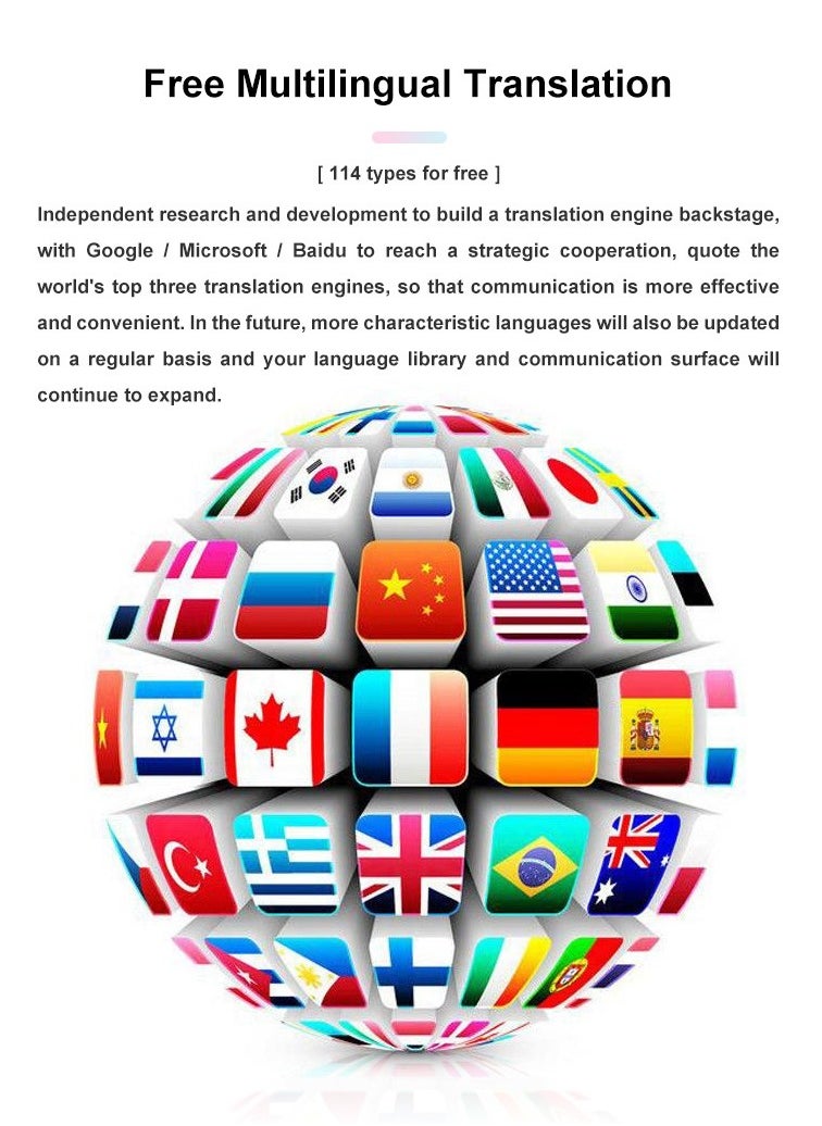 Furtey - Language Translation Earbuds Multifunctional Bluetooth Noise Reduction Translation Earphones with Digital Display Supports 144 Languages - Image 1