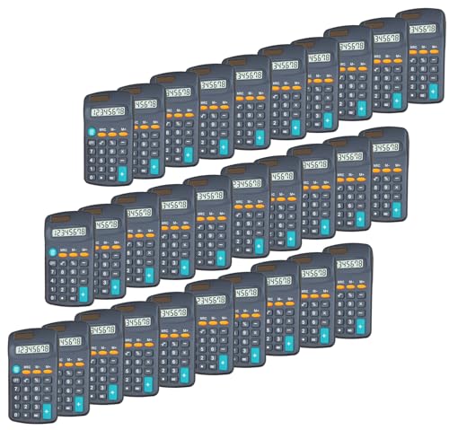 BESTWYA Calculator Small 4 Function Calculators with Solar Power 8 Digit Small Pocket Size Desktop Handheld for Classroom Desktop Home BlackSet of 30 - Image 1