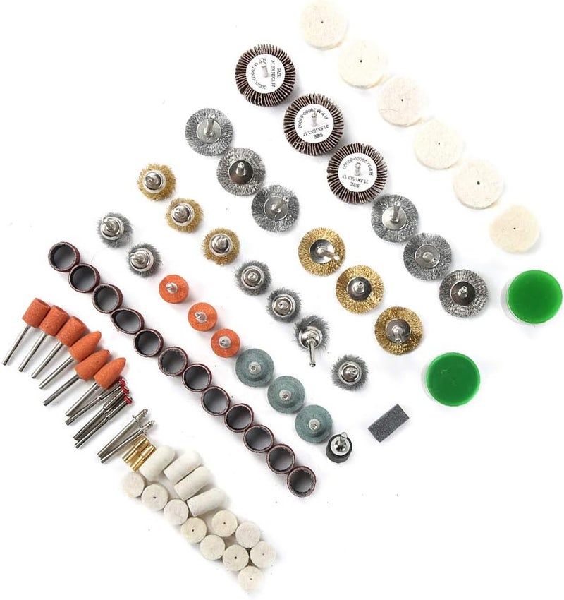 145PCS Rotary Tool Accessory Set for Mini Drill Electric Grinder, Grinding Polishing Cutting Kit with Wool Wheel Sandpaper Circle Wire Brush, Compatible with Most Rotary - Image 3